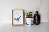 福岡市ゆかりの墨象作品《慈影》複製品（ポストカードサイズ・額装付き）／「アートのある暮らし」シリーズ「静かなる強さの系譜」より