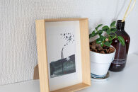 福岡市ゆかりの墨象作品《志》複製品（ポストカードサイズ・額装付き）／「アートのある暮らし」シリーズ「静かなる強さの系譜」より