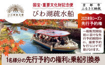 【国宝・重要文化財記念便】びわ湖疏水船(2025年秋シーズン)先行予約権(1名様分の先行予約の権利と乗船引換券）[&nbsp;京都&nbsp;船&nbsp;疏水&nbsp;乗船券&nbsp;専門ガイド&nbsp;人気&nbsp;おすすめ&nbsp;遊覧&nbsp;春秋&nbsp;送料無料&nbsp;ふるさと納税&nbsp;]