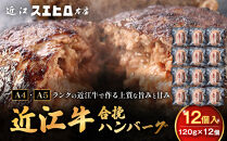 近江スエヒロ本店　近江牛合挽ハンバーグ12食セット