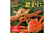 【2025年12月発送】鳥取県産&nbsp;特撰&nbsp;親がに&nbsp;姿【セコガニ】（茹）【訳あり】100g&nbsp;5杯