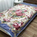 【シングルサイズ】吸湿発熱ふんわりアクリル2枚合わせ毛布&nbsp;ブルー1枚&nbsp;&nbsp;M-6701-BL