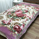 【シングル2枚組】吸湿発熱ふんわりアクリル2枚合わせ毛布(140×200cm)×1セット（ピンク1枚・ブルー1枚）&nbsp;&nbsp;M-6701-2P