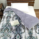 【シングルサイズ】暖かふんわりアクリルマイヤー2枚合わせ毛布(140×200cm)×グレー1枚&nbsp;&nbsp;M-5701-GY