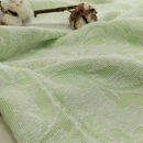 『軽やか』で洗濯しやすい綿100%タオルケット シングルサイズ（140×190cm）×グリーン１枚 5164-GR