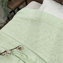 『軽やか』で洗濯しやすい綿100%タオルケット シングルサイズ（140×190cm）×グリーン１枚 5164-GR