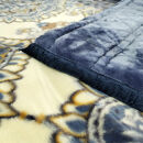 【シングルサイズ】贅沢カシミヤウール混わた入り嵩高毛布&nbsp;ブルー1枚&nbsp;CAK-162-BL