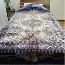 【シングルサイズ】贅沢カシミヤウール混わた入り嵩高毛布&nbsp;ブルー1枚&nbsp;CAK-162-BL