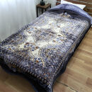 【シングルサイズ】贅沢カシミヤウール混わた入り嵩高毛布&nbsp;ブルー1枚&nbsp;CAK-162-BL