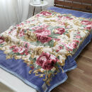 【シングルサイズ】洗える&nbsp;吸湿発熱&nbsp;軽量あったか毛布&nbsp;ブルー1枚&nbsp;MO-6062-BL