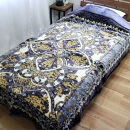 【シングルサイズ】吸湿発熱シルキータッチ2枚合わせ毛布&nbsp;ブルー1枚&nbsp;YO-4700-BL