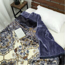 【シングルサイズ】吸湿発熱シルキータッチ2枚合わせ毛布&nbsp;ブルー1枚&nbsp;YO-4800-BL