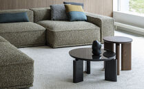 コーヒーテーブル TROCADERO 円型 Φ400 木目 マロンブラウン_05081