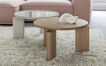 コーヒーテーブル TROCADERO 円型 Φ600 木目 スーパークリア_05083