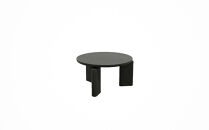 コーヒーテーブル TROCADERO 円型 Φ600 木目 チャコールグレー_05085