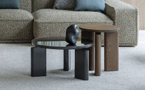 コーヒーテーブル TROCADERO 円型 Φ600 グロッシー仕上げ ダークブラウン_05090