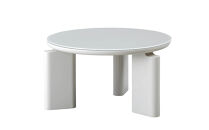 コーヒーテーブル TROCADERO 円型 Φ600 グロッシー仕上げ アイボリー_05092