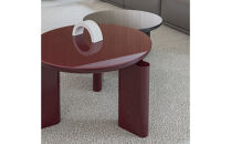 コーヒーテーブル TROCADERO 円型 Φ600 グロッシー仕上げ レッド_05093