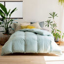 ≪シングルロング≫リサイクル羽毛掛け布団〈reumo〉　レギュラータイプ【サンドグリーン】_1143210631_01