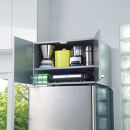 光沢仕上げ・冷蔵庫上ストッカー&nbsp;幅63cm（脚部65cm）【シルバー】_1300400843_03