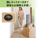 キャスター付きコーナーテレビ台 幅110高さ44cm ロータイプ 49型対応【ウォルナット】_1902905263_02