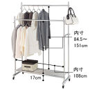 【シリーズ累計100000台突破！】プロ仕様 頑丈ハンガーラック ダブルタイプ・幅120cm_1904000018_00