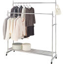 【シリーズ累計100000台突破！】プロ仕様 頑丈ハンガーラック ダブルタイプ・幅150cm_1904000019_00