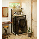 天井が低くても置けるカフェスタイルランドリーラック 棚2段 高さ143～193cm【ホワイト】_1904000792_01