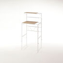 天井が低くても置けるカフェスタイルランドリーラック 棚2段 高さ143～193cm【ホワイト】_1904000792_01