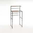 天井が低くても置けるカフェスタイルランドリーラック 棚2段 高さ143～193cm【ブラック】_1904000792_02