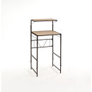 天井が低くても置けるカフェスタイルランドリーラック 棚3段 高さ172～222cm【ブラック】_1904000793_02