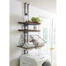 1本脚ですっきり置けるモダンランドリーラック 棚3段 幅60cm奥行31cm【ホワイト】_1904001013_03