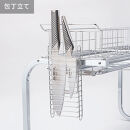 手前がすっきり伸長式シンク上ステンレス水切り１段（幅84～104cm）_1296500581_00