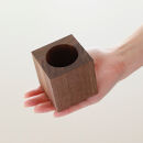木製キャンドルホルダー&nbsp;キューブ型&nbsp;ウォールナット&nbsp;LEDキャンドル専用