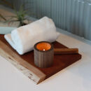 木製キャンドルホルダー&nbsp;チューブ型&nbsp;ウォールナット&nbsp;LEDキャンドル専用