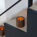 木製キャンドルホルダー&nbsp;チューブ型&nbsp;ウォールナット&nbsp;LEDキャンドル専用