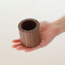 木製キャンドルホルダー&nbsp;チューブ型&nbsp;ウォールナット&nbsp;LEDキャンドル専用