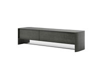 TVボード VISTA W1600 左引出し チャコールグレー_05103