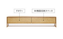 TVボード VISTA W1900 左引出し ナチュラルクリア_05110