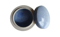 伝統工芸 信楽焼の手元供養 分骨用ミニ骨壺 ここいろ  ブルー