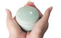 伝統工芸 信楽焼の手元供養 分骨用ミニ骨壺 ここいろ  グリーン