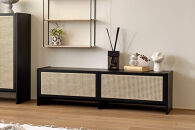 【開梱設置】高野木工&nbsp;ブレス&nbsp;150ローボード&nbsp;ブラック【10年保証】