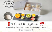 【弁才天】 フルーツ大福 天果 6種 6個 セット 果物 フレッシュ フルーツ 大福 だいふく 詰め合わせ 糸付き 白あん 餡 お取り寄せ ご褒美 スイーツ お菓子 グルメ ギフト プレゼント 冷凍 愛知県 名古屋市