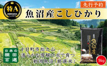 【令和７年産新米予約】【食味鑑定士厳選】　日本の棚田百選　新潟県十日町（魚沼）産　コシヒカリ５kg(5kg×1)