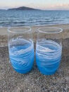 【福岡市】オーシャングラス　1個　420ml【ブルー系】