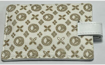 白い甲州印伝「URUSHINASHIKA」カードケース（スライド式）1個