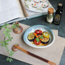 信楽焼 陶器製 たわみ小鉢 (蒼流)