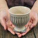 信楽焼 山逢いシリーズ ゴブレット / 立ち湯呑み（白一珍）