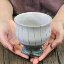 信楽焼 山逢いシリーズ ゴブレット / 立ち湯呑み（青ライン）