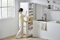 キッチン隙間収納ラック　KSRーH140　ホワイト